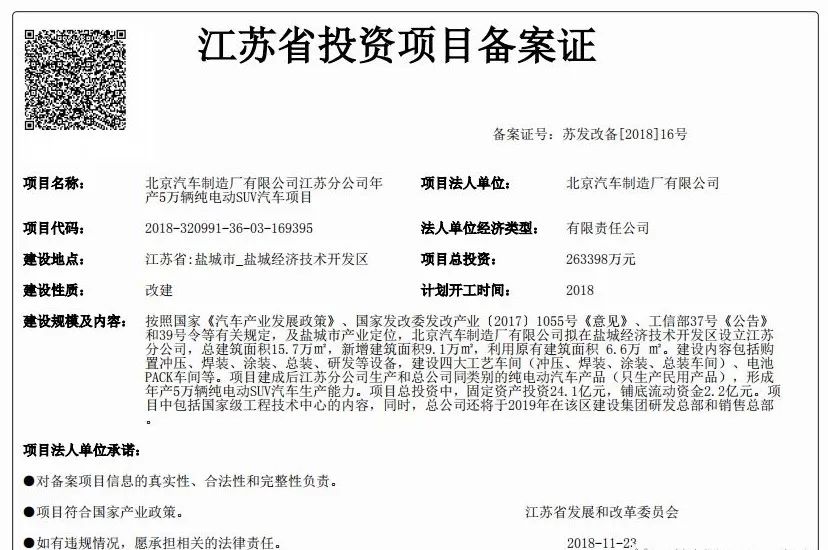 已正式通过省发改委备案