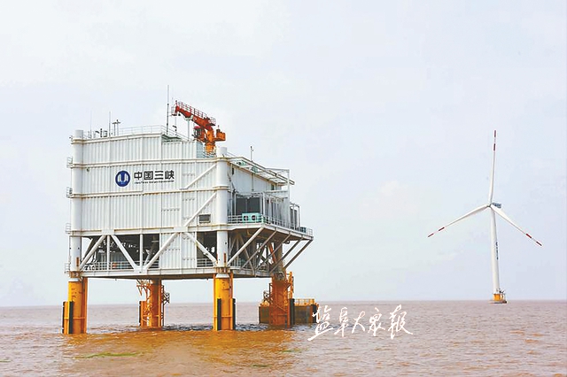 一家海上风电产业化项目三峡响水风电——亚洲首座220千伏海上升压站