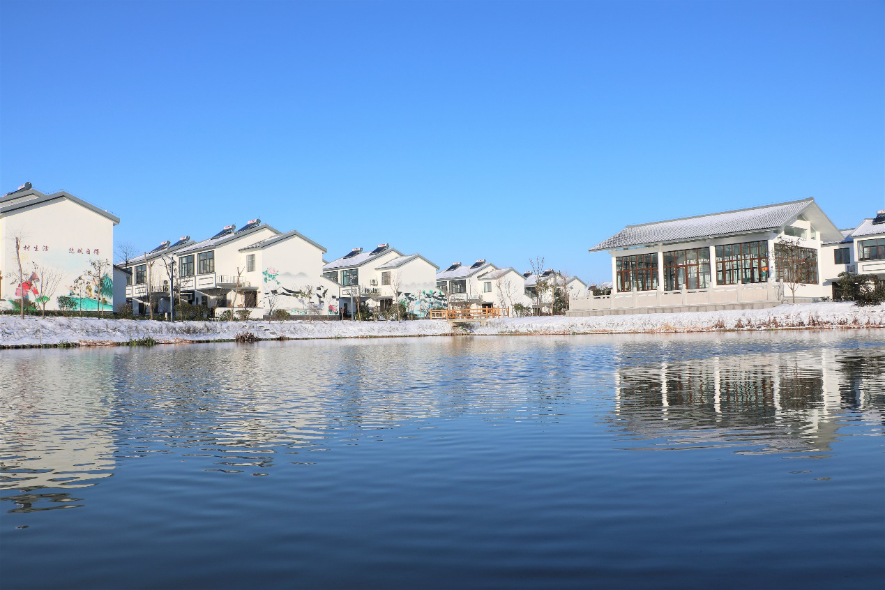 建湖县高作镇雪染乡村田野如画